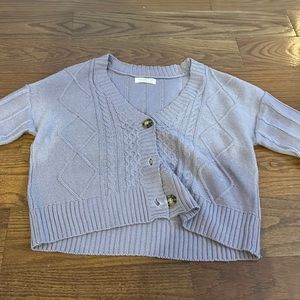 Purple button up sweater